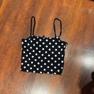 Topshop Black and White Polka Dot Camisole